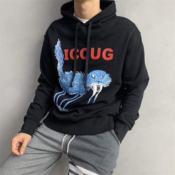 ブルー怪獣 ブラック グッチ GUCCI コピーパーカー メンズ マスキュリン 季節限定モデル