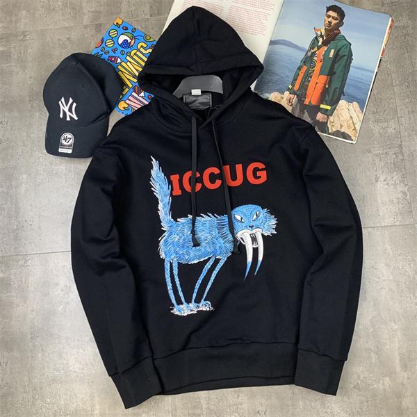 ブルー怪獣 ブラック グッチ GUCCI コピーパーカー メンズ マスキュリン 季節限定モデル