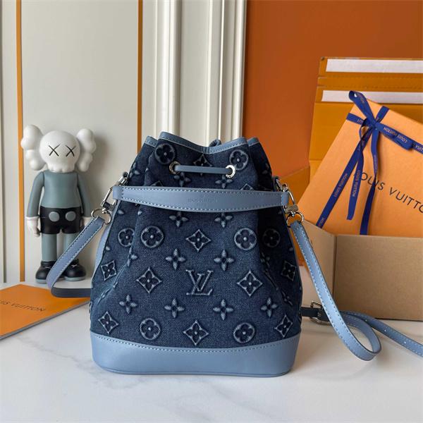 Louis Vuitton デニムブルー ルイヴィトン バケットバッグ コピー 82599 レディース トレンディ