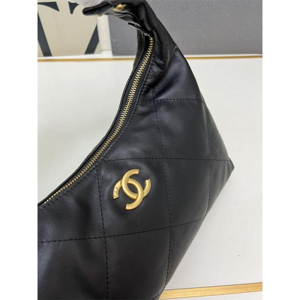 ブラックレザー 編み込みチェーン シャネル ハンドバッグ スーパーコピー レディース エレガント CHANEL