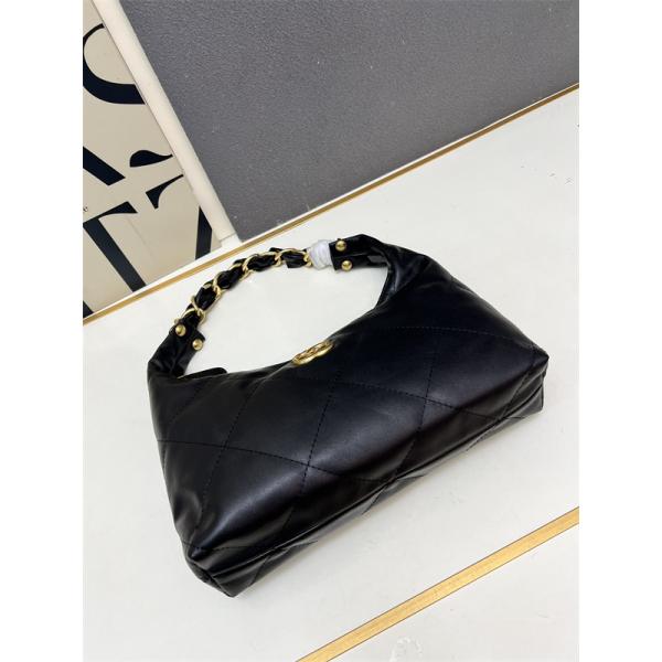 ブラックレザー 編み込みチェーン シャネル ハンドバッグ スーパーコピー レディース エレガント CHANEL