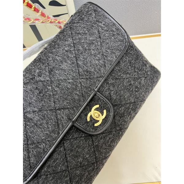 グレーモール 大サイズ CHANEL シャネル ショルダーバッグ コピー ユニセックス ヴィンテージ風