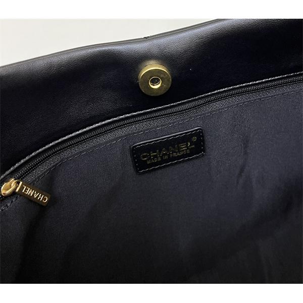 ブラックレザー ダブルポケット CHANEL シャネル ショルダーバッグ コピー レディース ユーティリティ