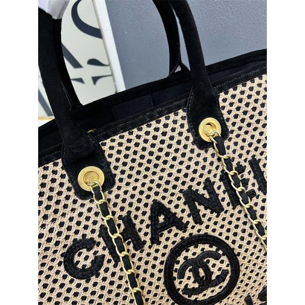 サマー草編み ロゴプレート シャネル トートバッグ スーパーコピー 1S3262 レディース クール CHANEL