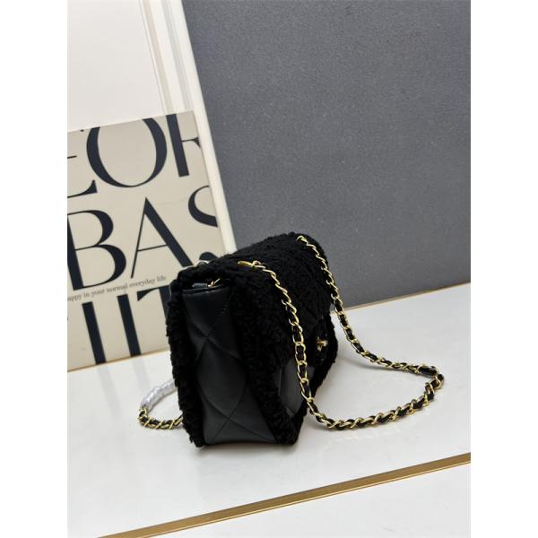 ブラックラムファー CHANEL 菱格ロゴ シャネル ショルダーバッグ スーパーコピー 1S3201 レディース エレガント