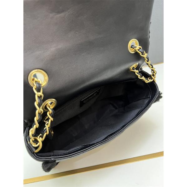ブラックラムファー CHANEL 菱格ロゴ シャネル ショルダーバッグ スーパーコピー 1S3201 レディース エレガント