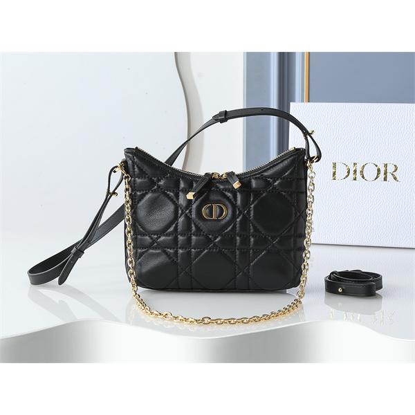 ブラック菱格 金属ロゴ ディオール ショルダーバッグ スーパーコピー レディース クラシック DIOR 