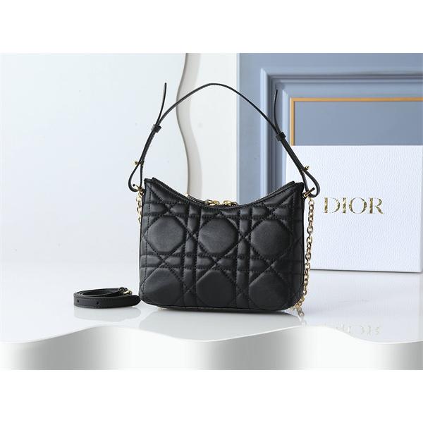 ブラック菱格 金属ロゴ ディオール ショルダーバッグ スーパーコピー レディース クラシック DIOR 