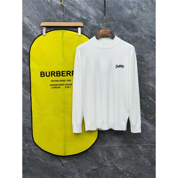 ロゴレタリング ホワイト / ブラック ユニセックス ファッショナブル バーバリー BURBERRY 偽物 ニット