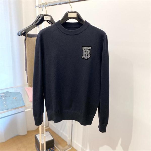  BURBERRY コピーセーター TB ロゴ ネイビー バーバリー メンズ エレガント 保温性抜群