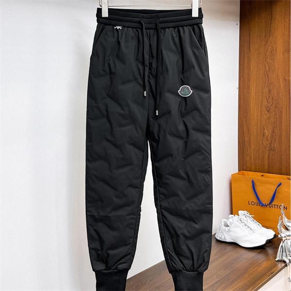 ブラックダッフル MONCLER コピーパンツ  束脚ロゴ モンクレール ユニセックス トレンディ 2025秋冬