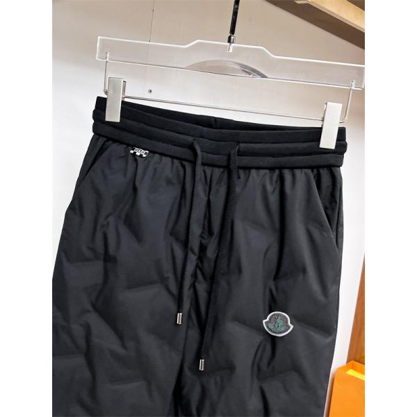 ブラックダッフル MONCLER コピーパンツ  束脚ロゴ モンクレール ユニセックス トレンディ 2025秋冬