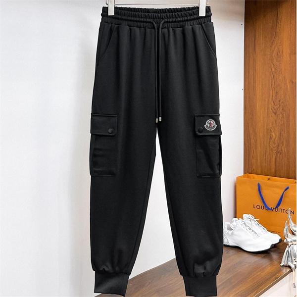 2025秋冬 ブラックコーデュロイ マルチポケット モンクレール MONCLER コピーパンツ ユニセックス アウトドア