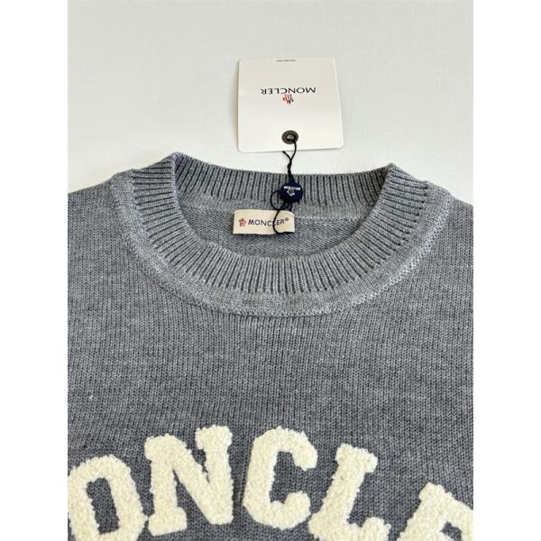  ロゴレタリング ネイビー / グレー モンクレール 2025秋冬 MONCLER コピーセーター ユニセックス クラシック