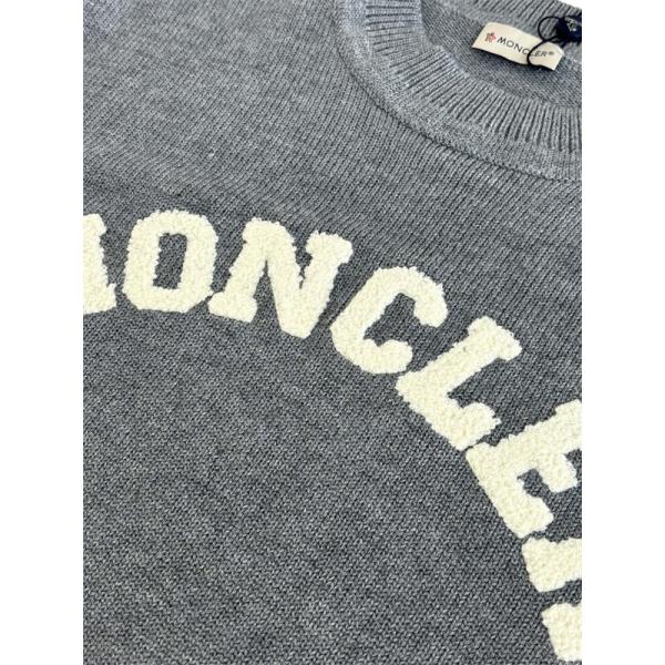  ロゴレタリング ネイビー / グレー モンクレール 2025秋冬 MONCLER コピーセーター ユニセックス クラシック