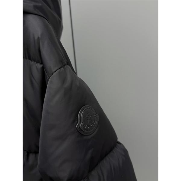 ブラックロングダウン ベルト & フリース襟 秋冬エレガント モンクレール コピーコート MONCLER レディース