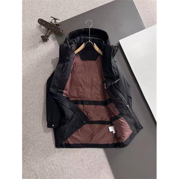 ブラック MONCLER ロング ダウン 連帽 ロゴ 秋冬長期着用 モンクレール 高品質 偽物コート レディース