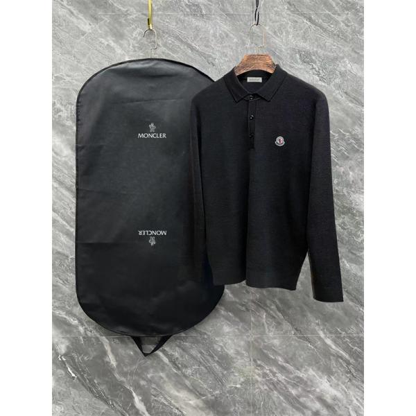 ブラック / グレー セーター POLO ロゴ 刺繍 2025秋冬洗練 モンクレール スーパーコピートップス MONCLER