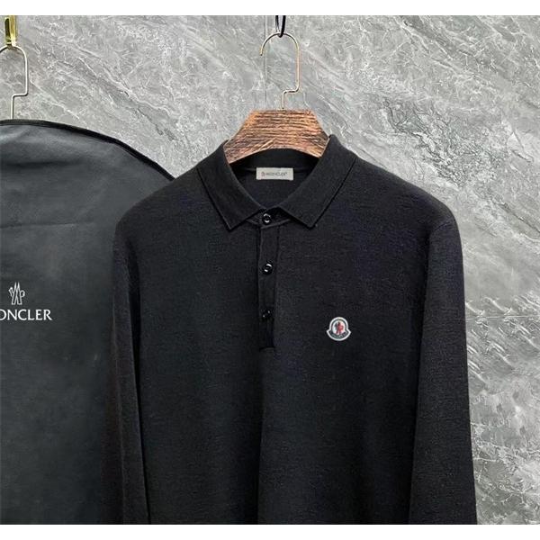 ブラック / グレー セーター POLO ロゴ 刺繍 2025秋冬洗練 モンクレール スーパーコピートップス MONCLER