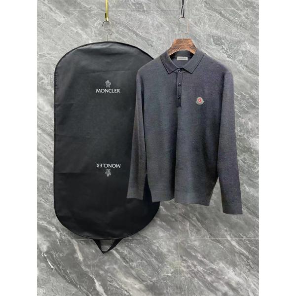 ブラック / グレー セーター POLO レッド 円形 ロゴ 2025秋冬鮮明 モンクレール 高品質 偽物 最新