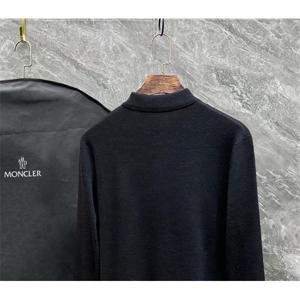 ブラック / グレー セーター POLO レッド 円形 ロゴ 2025秋冬鮮明 モンクレール 高品質 偽物 最新