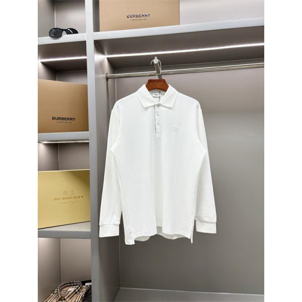 BURBERRY コピー 2025秋冬 メンズ ポロシャツ ホワイト シンプル＆スタイリッシュ