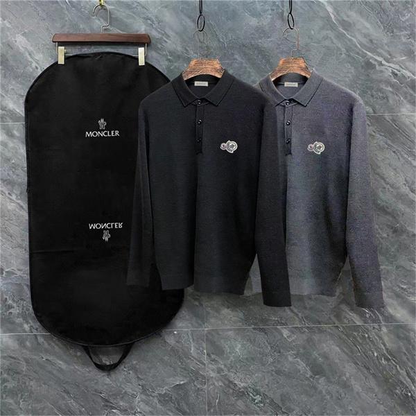 ブラック / グレー セーター POLO デュアル ロゴ 2025秋冬複雑 モンクレール スーパーコピー MONCLER