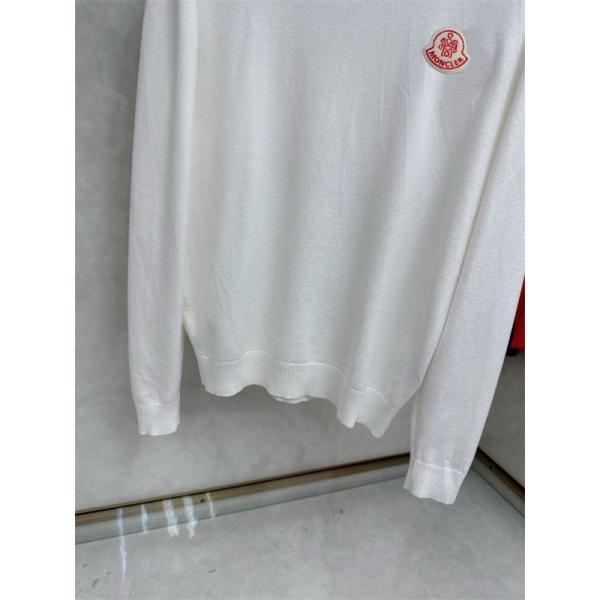 ブラック セーター MONCLER セーター 鮮明カラーロゴ 2025秋冬アクセント モンクレール 高品質コピートップス 
