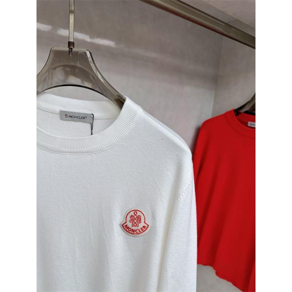 ブラック セーター MONCLER セーター 鮮明カラーロゴ 2025秋冬アクセント モンクレール 高品質コピートップス 