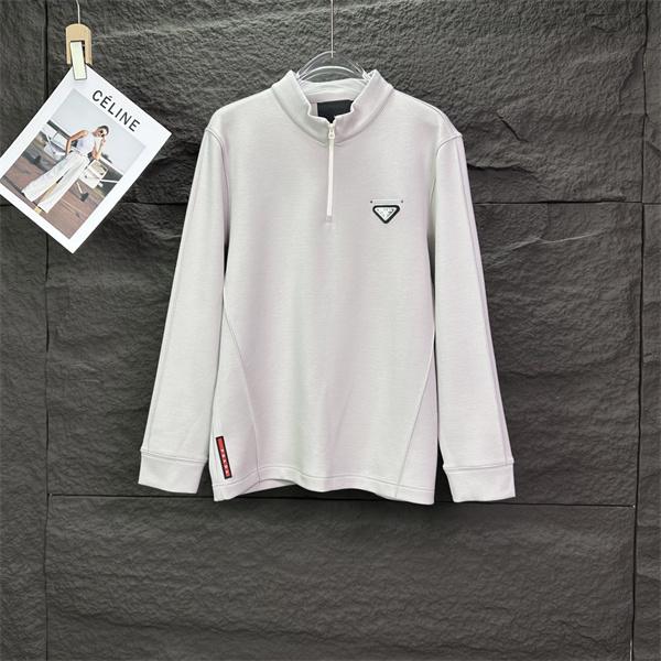 ネイビー ハーフジップ スウェット プラダ PRADA コピー 2025秋冬カジュアル シャープ