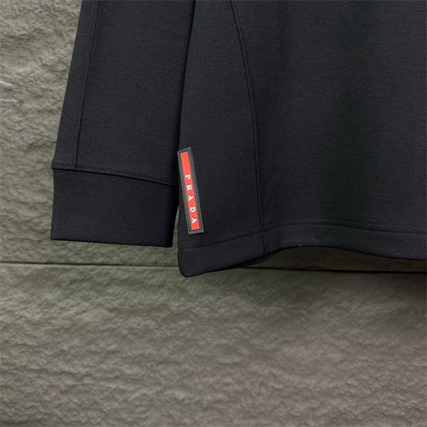 ネイビー ハーフジップ スウェット プラダ PRADA コピー 2025秋冬カジュアル シャープ