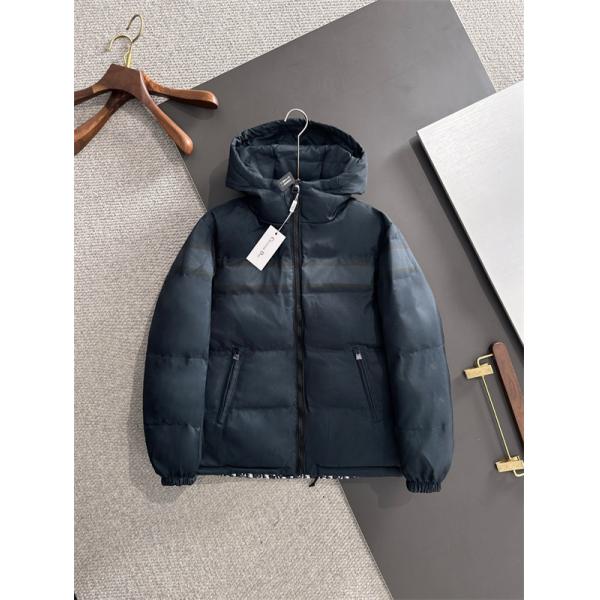 ブラック× 老花 ダウンジャケット 連帽 2025秋冬保温 ディオール DIOR コピーアウター トレンディ