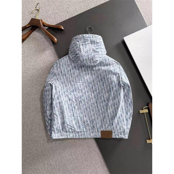 ライトブルー 老花 ジャケット 連帽 2025秋冬ファッショナブル ディオール DIOR スーパーコピーアウター