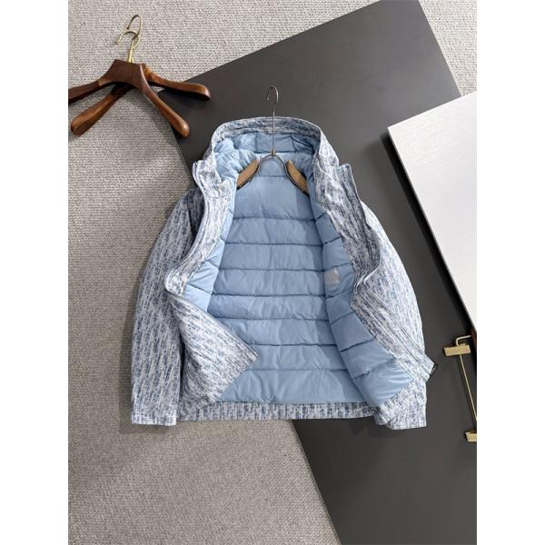 ライトブルー 老花 ジャケット 連帽 2025秋冬ファッショナブル ディオール DIOR スーパーコピーアウター