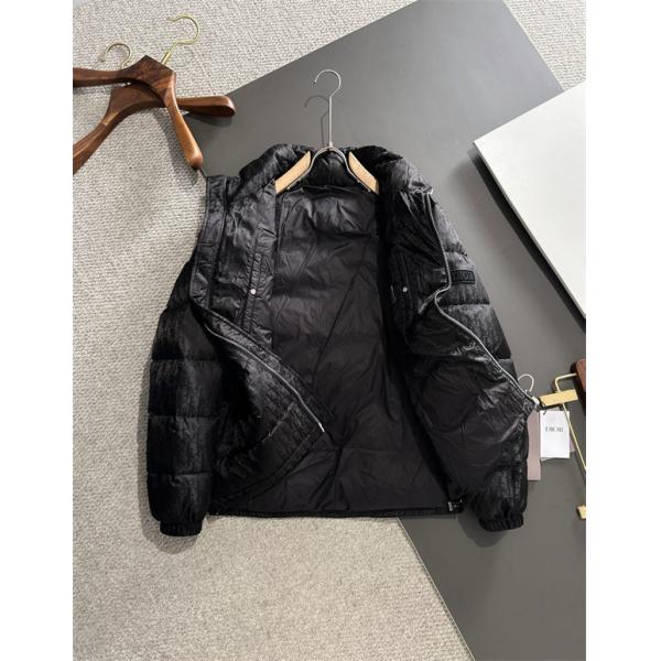 ライトグレー 老花 立领 ダウンジャケット 2025秋冬保温 ディオール DIOR コピーアウター 高機能