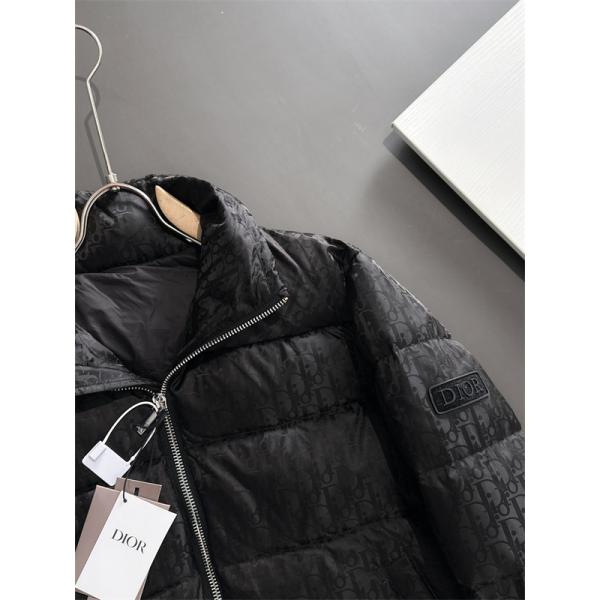 ライトグレー 老花 立领 ダウンジャケット 2025秋冬保温 ディオール DIOR コピーアウター 高機能