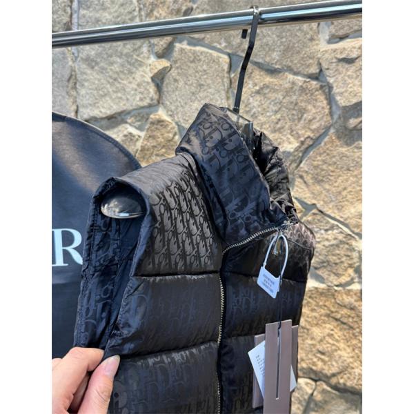 ダークグレー 老花 ダウンベスト 2025秋冬ウォーマー ディオール DIOR スーパーコピー 高品質