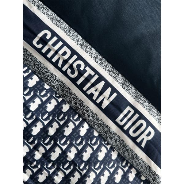 ネイビー × 老花 ストライプ ダウンベスト 2025秋冬ファッショナブル ディオール DIOR コピー 