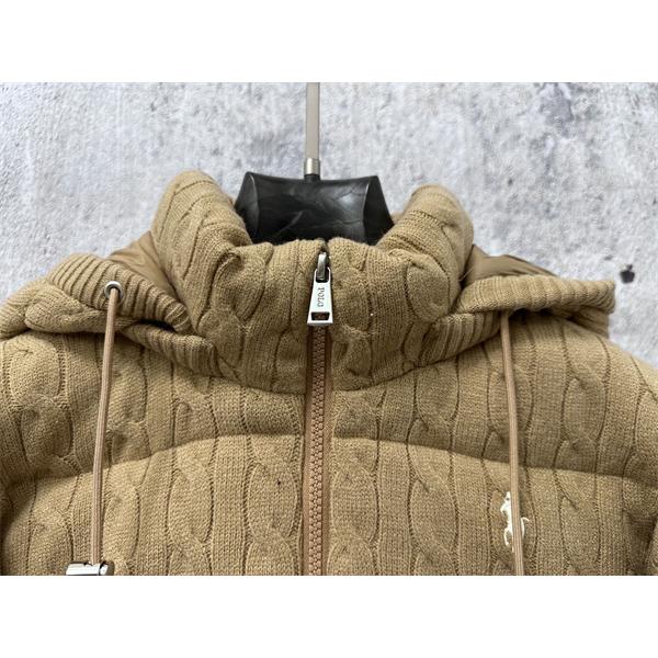ブラック ニット柄 連帽 POLO RALPH LAUREN コピー 秋冬独創 ダウンジャケット ポロラルフローレン 