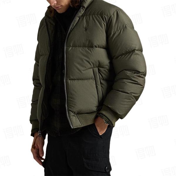 オリーブグリーン 立领 ダウンジャケット ポロラルフローレン POLO RALPH LAUREN 偽物 秋冬アウトドア 高品質