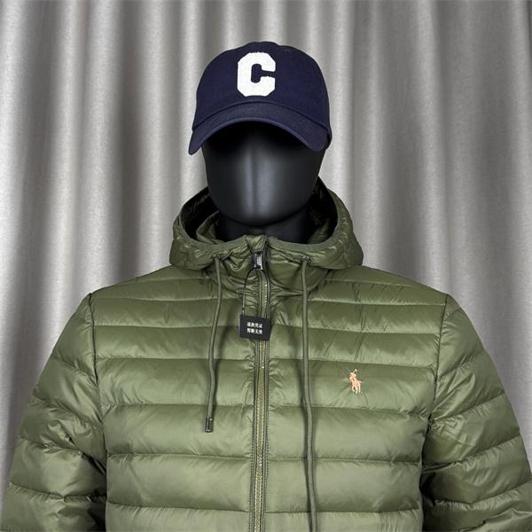 オリーブグリーン POLO RALPH LAUREN コピー 秋冬軽量保温 高機能 連帽 軽量 ダウンジャケット ポロラルフローレン