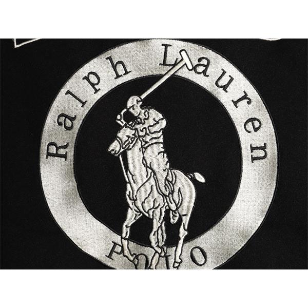 ブラック × ホワイト 刺繍 ベースボールジャケット ポロラルフローレン POLO RALPH LAUREN コピー 秋冬復古デザイン 高品質