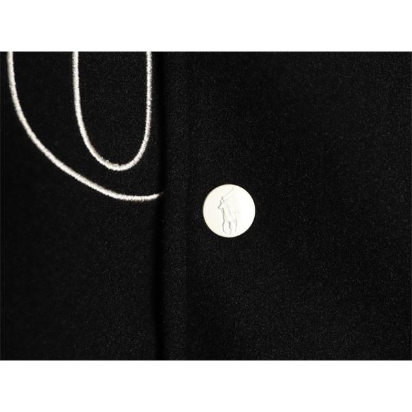 ブラック × ホワイト 刺繍 ベースボールジャケット ポロラルフローレン POLO RALPH LAUREN コピー 秋冬復古デザイン 高品質