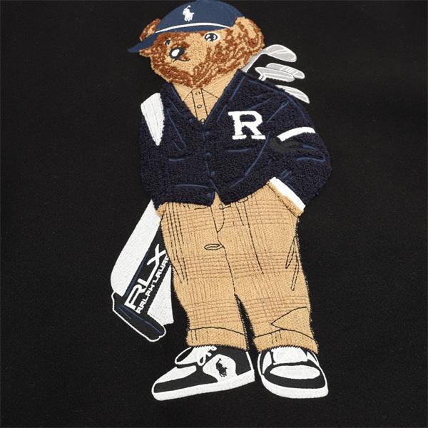 POLO RALPH LAUREN コピー 秋冬復古高級  ブラック × ホワイト ディテール豊富 ベースボールジャケット ポロラルフローレン