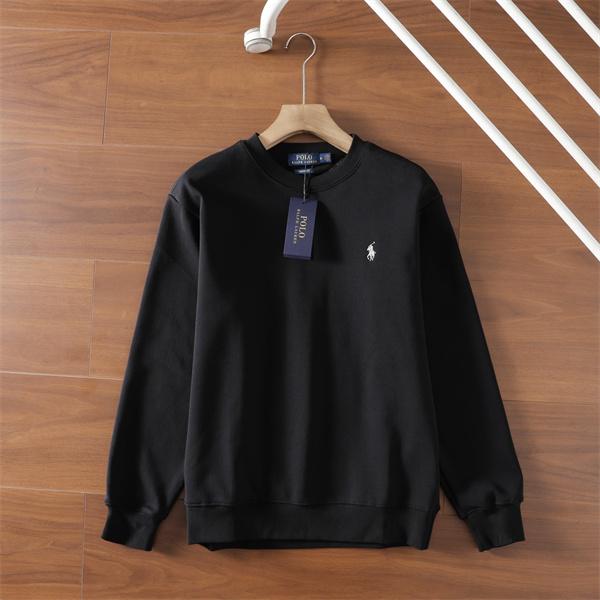 ブラック × ネイビー × グレー 円领 スウェット ポロラルフローレン POLO RALPH LAUREN 偽物 秋冬日常 シンプル ユニセックス