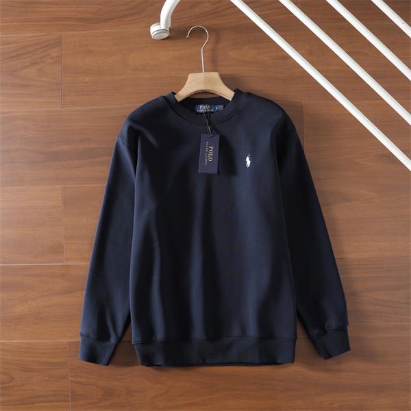 ブラック × ネイビー × グレー 円领 スウェット ポロラルフローレン POLO RALPH LAUREN 偽物 秋冬日常 シンプル ユニセックス