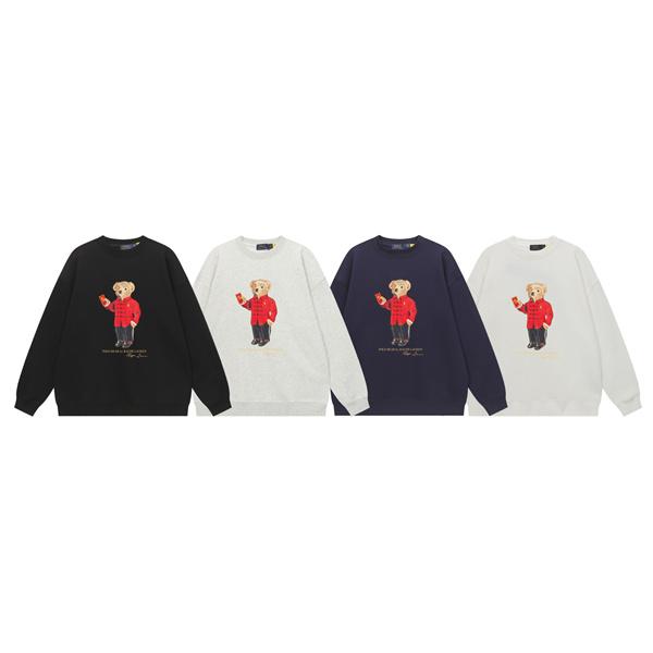 ブラック × ホワイト ベアーズプリント スウェット ポロラルフローレン POLO RALPH LAUREN コピー 秋冬可愛