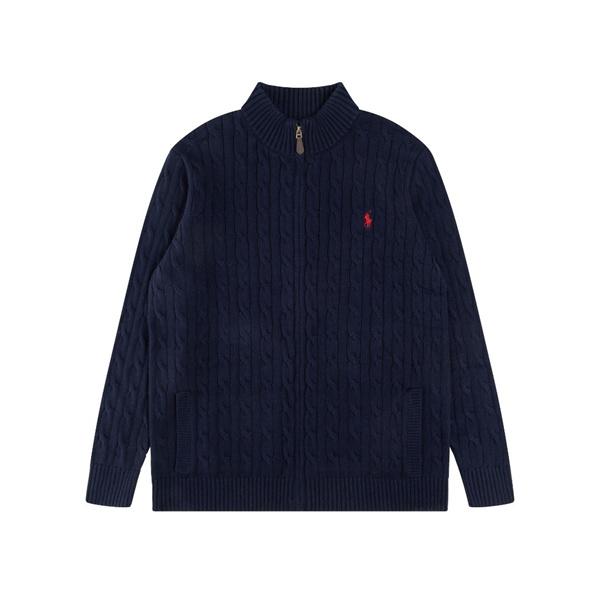 ホワイト × ネイビー × ブラック7 色 リブ柄 ジップニット ポロラルフローレン POLO RALPH LAUREN コピー 秋冬
