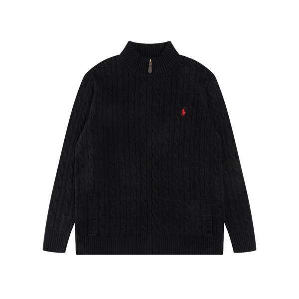 ホワイト × ネイビー × ブラック7 色 リブ柄 ジップニット ポロラルフローレン POLO RALPH LAUREN コピー 秋冬