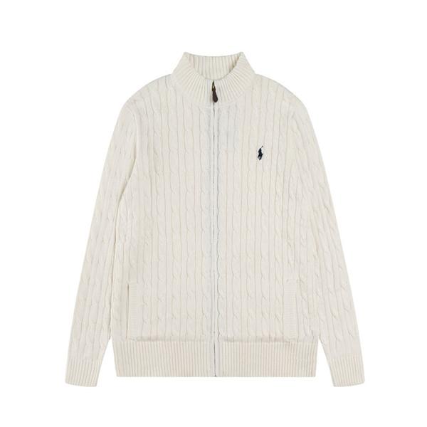 ホワイト × ネイビー × ブラック7 色 リブ柄 ジップニット ポロラルフローレン POLO RALPH LAUREN コピー 秋冬